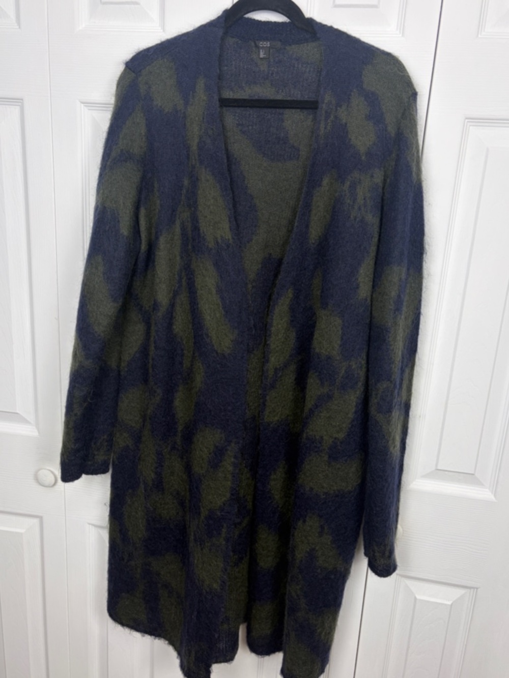 COS Mohair Longline Duster/ Open Front Cardigan Size L - Picture 6 of 11